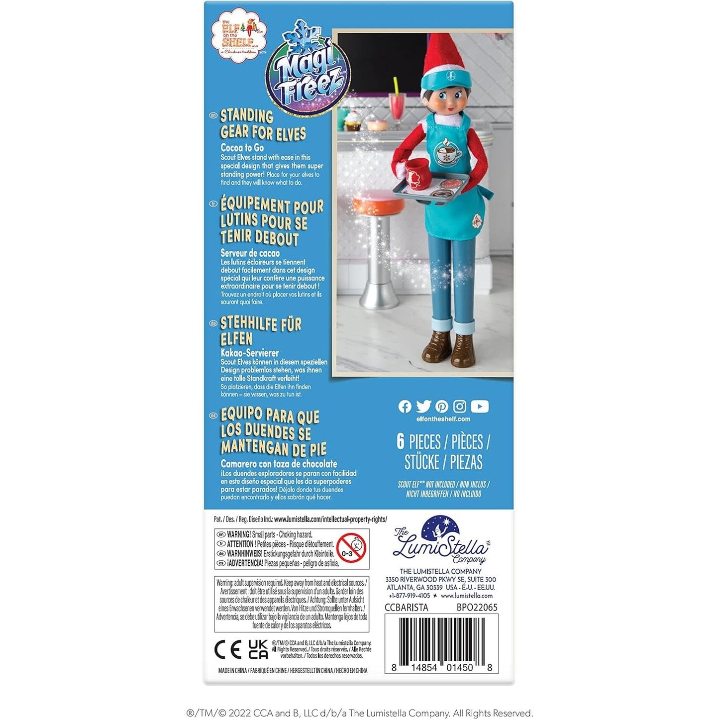 MagiFreeze Cocoa to Go Barista Outfit with Magical Standing Power | Accessory, Scout Elf not Included - Stocking Stuffer