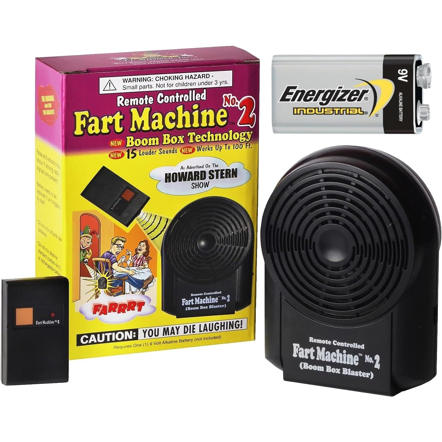 Remote Controlled Fart Machine #2 with Boom Box Technology | 9v Energizer Included - Stocking Stuffer