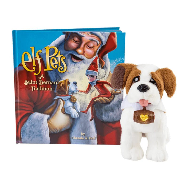 St. Bernard Plush - Elf Pets Collection | Stuffed Plush - Stocking Stuffer