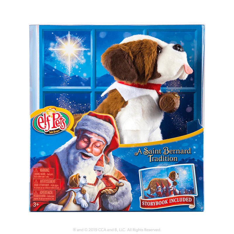 St. Bernard Plush - Elf Pets Collection | Stuffed Plush - Stocking Stuffer